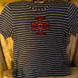 Tory Burch logo striped tee